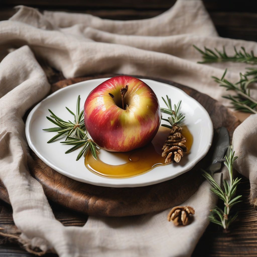 Baked Apple with Cinnamon and Walnuts