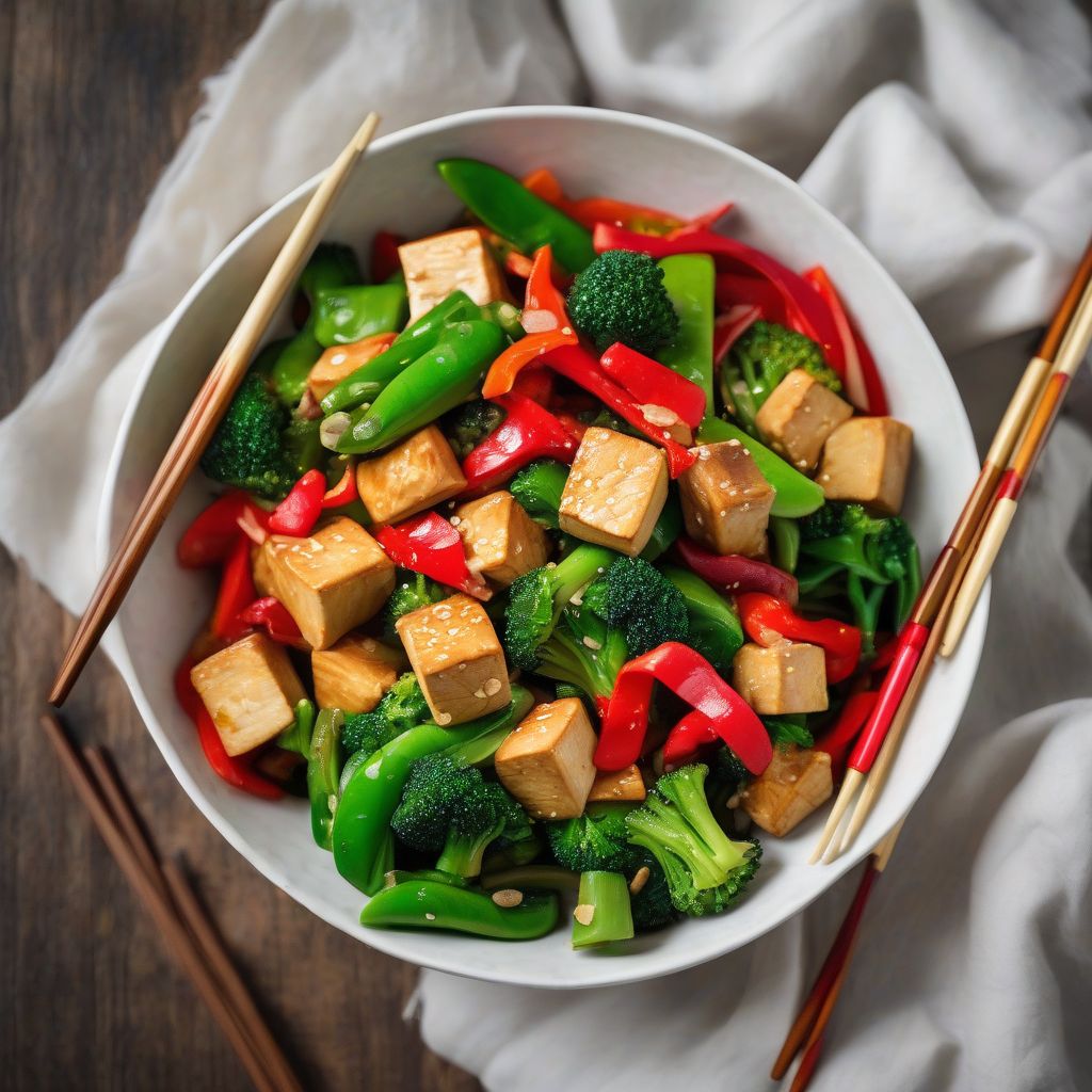 Colorful Vegetable Stir-Fry With Tofu