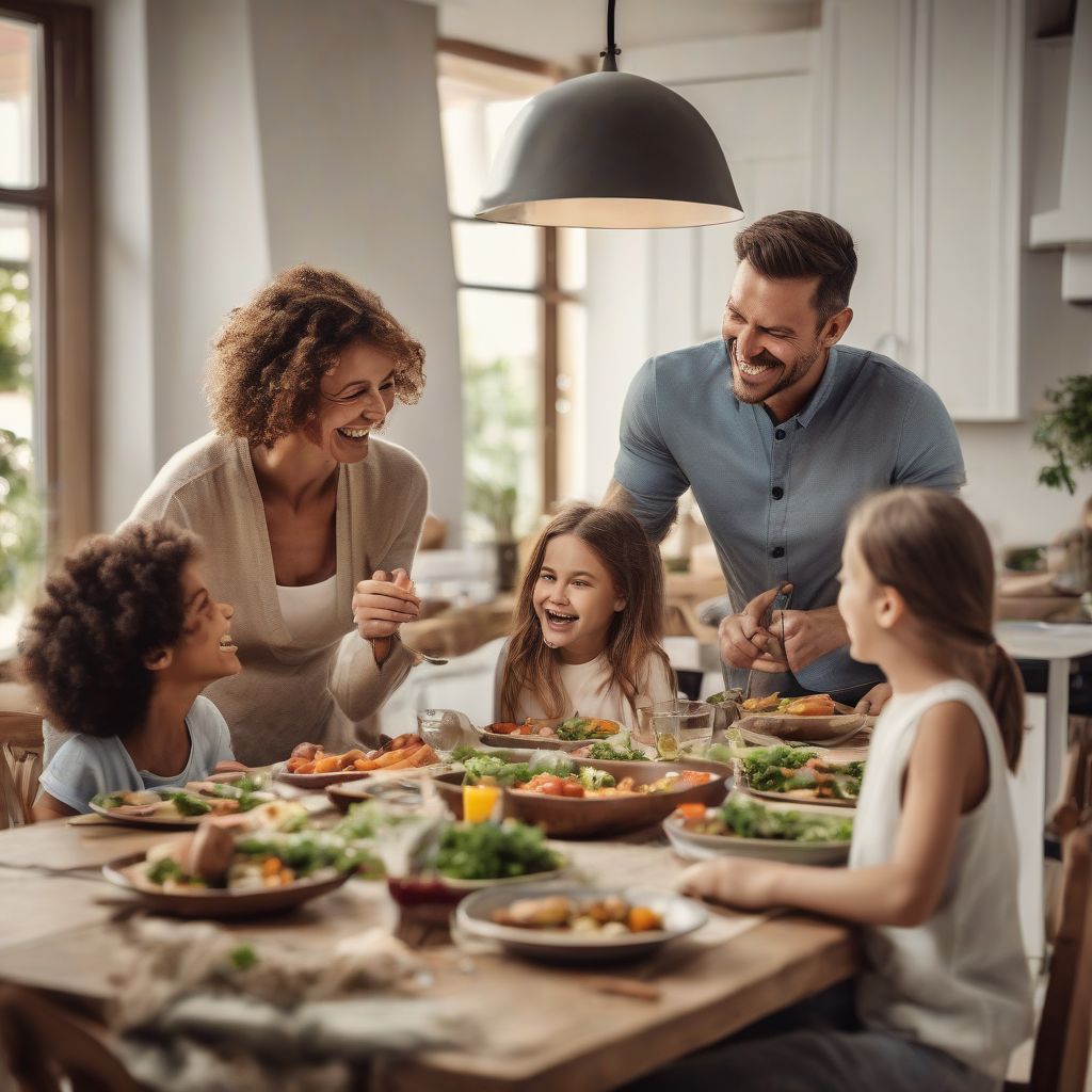 Family Enjoying Dinner