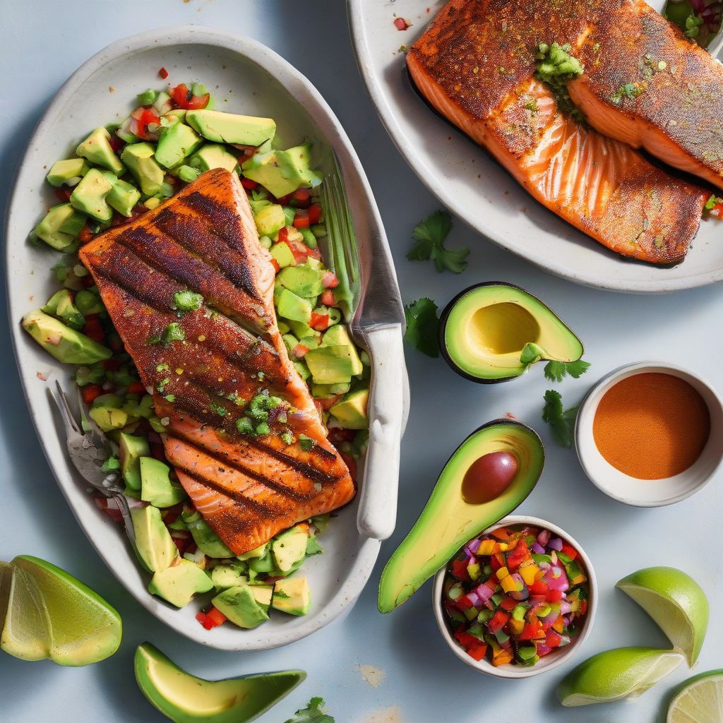 Spicy Salmon with Avocado Salsa