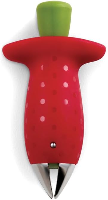 Chef\'n Original Stem Gem Strawberry Huller, Red/Green -