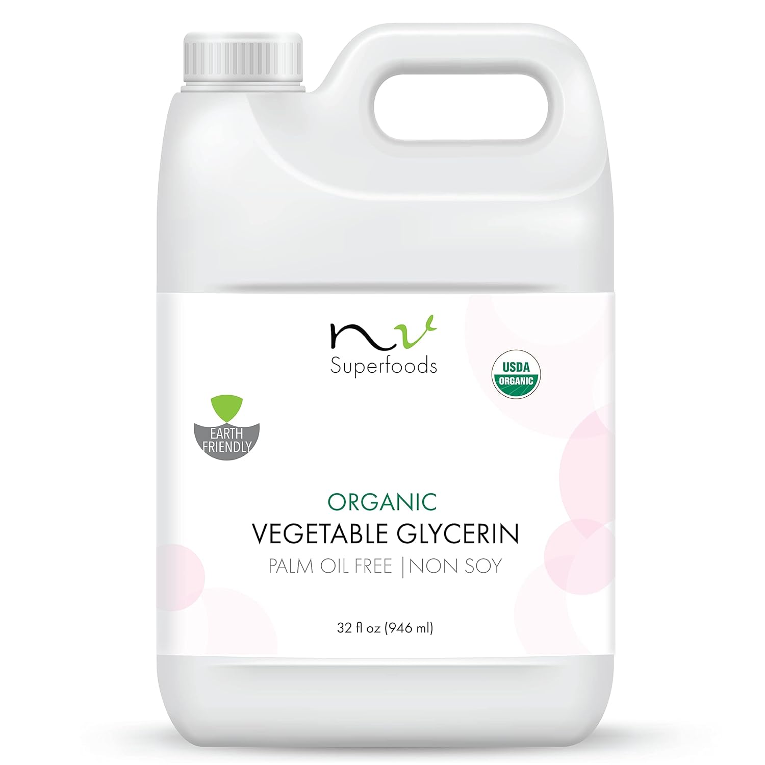 Organic Vegetable Glycerin - 32 Fl Oz - Palm Oil Free - USP Food Grade, 100% Natural, Carrier for Essential Oils, Perfect for Skin, Hair & Nails as well as Arts & Crafts